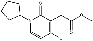 METHYL 2-(1-CYCLOPENTYL-4-HYDROXY-2-OXO-1,2-DIHYDRO-3-PYRIDINYL)ACETATE 结构式