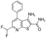 3-AMINO-6-DIFLUOROMETHYL-4-PHENYL-THIENO[2,3-B]PYRIDINE-2-CARBOXYLIC ACID AMIDE 结构式