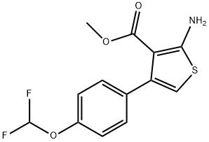 2-氨基-4-(4-(二氟甲氧基)苯基)噻吩-3-羧酸甲酯 结构式