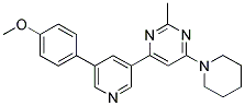 4-[5-(4-Methoxy-phenyl)-pyridin-3-yl]-2-methyl-6-piperidin-1-yl-pyrimidine 结构式