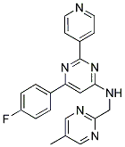 6-(4-FLUOROPHENYL)-N-[(5-METHYLPYRIMIDIN-2-YL)METHYL]-2-PYRIDIN-4-YLPYRIMIDIN-4-AMINE 结构式