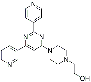 2-[4-(6-PYRIDIN-3-YL-2-PYRIDIN-4-YLPYRIMIDIN-4-YL)PIPERAZIN-1-YL]ETHANOL 结构式