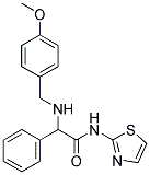 2-((4-甲氧基苄基)氨基)-2-苯基-N-(噻唑-2-基)乙酰胺 结构式