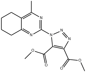 DIMETHYL 1-(4-METHYL-5,6,7,8-TETRAHYDRO-2-QUINAZOLINYL)-1H-1,2,3-TRIAZOLE-4,5-DICARBOXYLATE 结构式