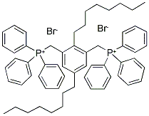 1,4-二(辛氧基)-2,5-二甲苯二(三苯基溴化膦) 结构式