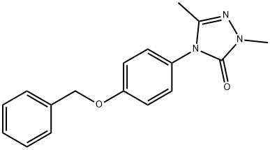 4-[4-(BENZYLOXY)PHENYL]-2,5-DIMETHYL-2,4-DIHYDRO-3H-1,2,4-TRIAZOL-3-ONE 结构式