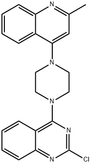 2-CHLORO-4-[4-(2-METHYLQUINOLIN-4-YL)PIPERAZIN-1-YL]QUINAZOLINE 结构式