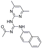 N-[(1Z)-[(4,6-DIMETHYLPYRIMIDIN-2-YL)AMINO](2-NAPHTHYLAMINO)METHYLENE]ACETAMIDE 结构式