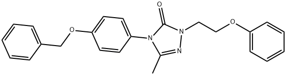 4-[4-(BENZYLOXY)PHENYL]-5-METHYL-2-(2-PHENOXYETHYL)-2,4-DIHYDRO-3H-1,2,4-TRIAZOL-3-ONE 结构式