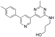3-((2-METHYL-6-[5-(4-METHYLPHENYL)PYRIDIN-3-YL]PYRIMIDIN-4-YL)AMINO)PROPAN-1-OL 结构式