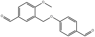 3-((4-甲酰基苯氧基)甲基)-4-甲氧基苯甲醛 结构式