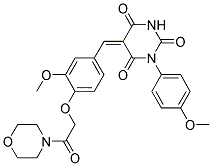 (Z)-5-(3-METHOXY-4-(2-MORPHOLINO-2-OXOETHOXY)BENZYLIDENE)-1-(4-METHOXYPHENYL)PYRIMIDINE-2,4,6(1H,3H,5H)-TRIONE 结构式