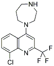 1-[8-CHLORO-2-(TRIFLUOROMETHYL)QUINOL-4-YL]HOMOPIPERAZINE 结构式