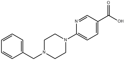 6-(4-BENZYLPIPERAZINO)NICOTINIC ACID 结构式