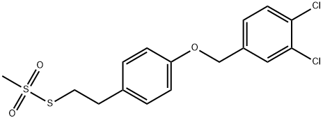 2-[4-(3,4-DICHLOROBENZYLOXY)]PHENYLETHYL METHANETHIOSULFONATE 结构式