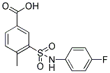 3-(4-FLUORO-PHENYLSULFAMOYL)-4-METHYL-BENZOIC ACID 结构式