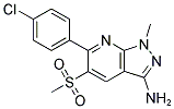 6-(4-CHLOROPHENYL)-1-METHYL-5-(METHYLSULFONYL)-(1H)-PYRAZOLO[3,4-B]PYRIDINE-3-AMINE 结构式