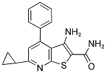 3-AMINO-6-CYCLOPROPYL-4-PHENYL-THIENO[2,3-B]PYRIDINE-2-CARBOXYLIC ACID AMIDE 结构式