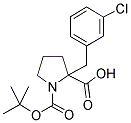 BOC-ALPHA-(3-CHLOROBENZYL)-(D,L)-PROLINE 结构式