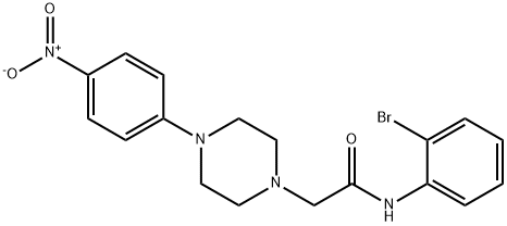 N-(2-Bromophenyl)-2-[4-(4-nitrophenyl)piperazino]acetamide 结构式