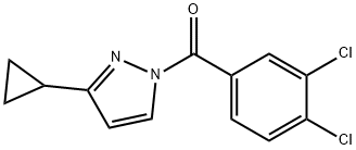 (3-CYCLOPROPYL-1H-PYRAZOL-1-YL)(3,4-DICHLOROPHENYL)METHANONE 结构式
