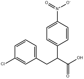 3-(3-Chlorophenyl)-2-(4-nitrophenyl)propanoic acid 结构式
