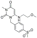 6-[(2-METHOXYETHYL)AMINO]-3-METHYL-1-[4-(METHYLSULFONYL)BENZYL]PYRIMIDINE-2,4(1H,3H)-DIONE 结构式