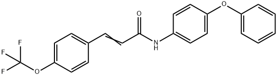 N-(4-PHENOXYPHENYL)-3-[4-(TRIFLUOROMETHOXY)PHENYL]ACRYLAMIDE 结构式