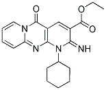 Ethyl 1-cyclohexyl-2-imino-5-oxo-1,5-dihydro-2H-dipyrido[1,2-a:2',3'-d]pyrimidine-3-carboxylate 结构式