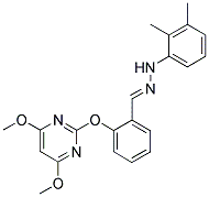 1,2-DIAZA-3-[2-[(4,6-DIMETHOXYPYRIMIDIN-2-YL)OXY]PHENYL]-1-(2,3-DIMETHYLPHENYL)PROP-2-ENE 结构式