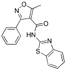 N-1,3-BENZOTHIAZOL-2-YL-5-METHYL-3-PHENYLISOXAZOLE-4-CARBOXAMIDE 结构式