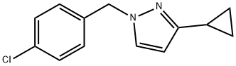 1-(4-CHLOROBENZYL)-3-CYCLOPROPYL-1H-PYRAZOLE 结构式