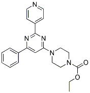 4-(6-PHENYL-2-PYRIDIN-4-YL-PYRIMIDIN-4-YL)-PIPERAZINE-1-CARBOXYLIC ACID ETHYL ESTER 结构式