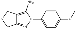 2-(4-METHOXY-PHENYL)-2,6-DIHYDRO-4H-THIENO[3,4-C]PYRAZOL-3-YLAMINE 结构式