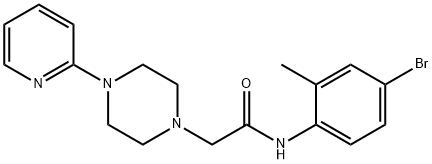 N-(4-BROMO-2-METHYLPHENYL)-2-[4-(2-PYRIDINYL)PIPERAZINO]ACETAMIDE 结构式