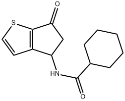 N-(6-Oxo-5,6-dihydro-4H-cyclopenta[b]thiophen-4-yl)cyclohexanecarboxamide 结构式