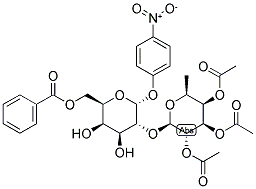 P-NITROPHENYL 6-O-BENZOYL-2-O-(2,3,4-TRI-O-ACETYL-B-L-FUCOPYRANOSYL)-ALPHA-D-GALACTOPYRANOSIDE 结构式