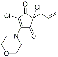 2-ALLYL-2,4-DICHLORO-5-MORPHOLIN-4-YLCYCLOPENT-4-ENE-1,3-DIONE 结构式