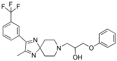 1-[2-METHYL-3-(3-(TRIFLUOROMETHYL)PHENYL)-1,4,8-TRIAZASPIRO[4.5]DECA-1,3-DIEN-8-YL]-3-PHENOXYPROPAN-2-OL 结构式