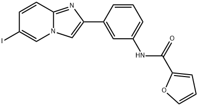 N-[3-(6-IODOIMIDAZO[1,2-A]PYRIDIN-2-YL)PHENYL]-2-FURAMIDE 结构式
