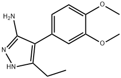 4-(3,4-DIMETHOXY-PHENYL)-5-ETHYL-2H-PYRAZOL-3-YLAMINE 结构式