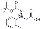 BOC-(S)-3-氨基-3-(2-甲基苯基)-丙酸 结构式