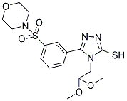 4-(2,2-DIMETHOXY-ETHYL)-5-[3-(MORPHOLINE-4-SULFONYL)-PHENYL]-4H-[1,2,4]TRIAZOLE-3-THIOL 结构式