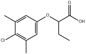 2-(4-氯-3,5-二甲基-苯氧基)丁酸 结构式