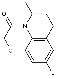 2-CHLORO-1-(6-FLUORO-2-METHYL-3,4-DIHYDRO-2H-QUINOLIN-1-YL)-ETHANONE 结构式