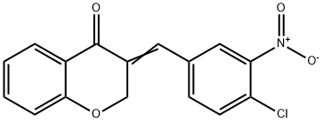 3-[(E)-(4-CHLORO-3-NITROPHENYL)METHYLIDENE]-2,3-DIHYDRO-4H-CHROMEN-4-ONE 结构式