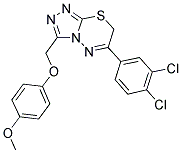 6-(3,4-DICHLOROPHENYL)-3-[(4-METHOXYPHENOXY)METHYL]-7H-[1,2,4]TRIAZOLO[3,4-B][1,3,4]THIADIAZINE 结构式
