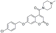 1-[(7-(4-CHLOROBENZYLOXY)-2-OXO-1-BENZOPYRAN-4-YL)CARBONYL]-4-METHYLPIPERAZINE 结构式
