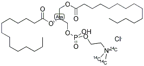 PHOSPHATIDYLCHOLINE, L-DIMYRISTOYL [CHOLINE-METHYL-14C] 结构式