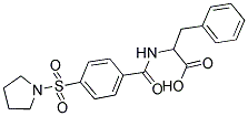 3-PHENYL-2-([4-(PYRROLIDIN-1-YLSULFONYL)BENZOYL]AMINO)PROPANOIC ACID 结构式